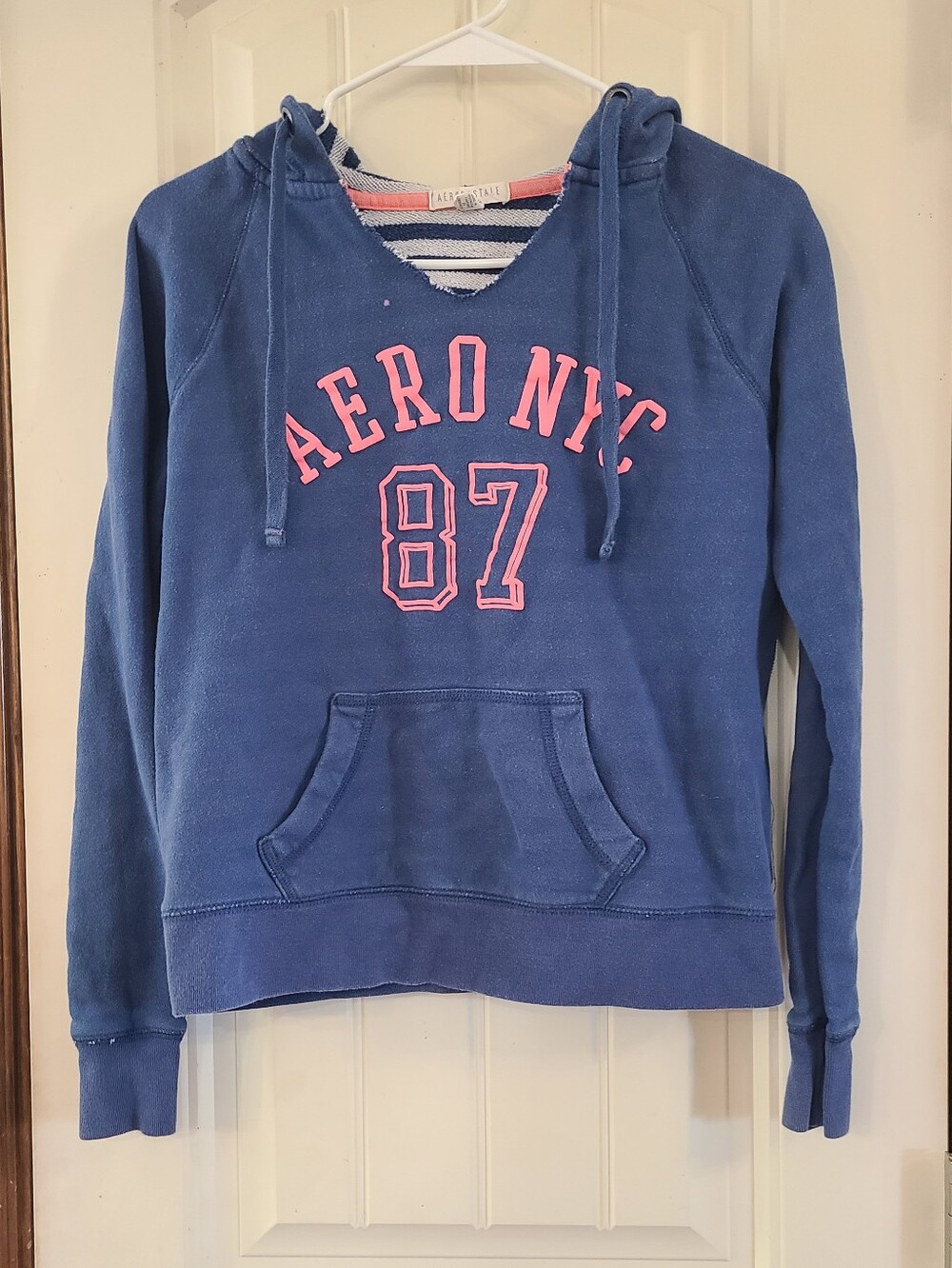 AEROPOSTALE Blue 'AERO NYC 87' Hoodie Sweater Size XS